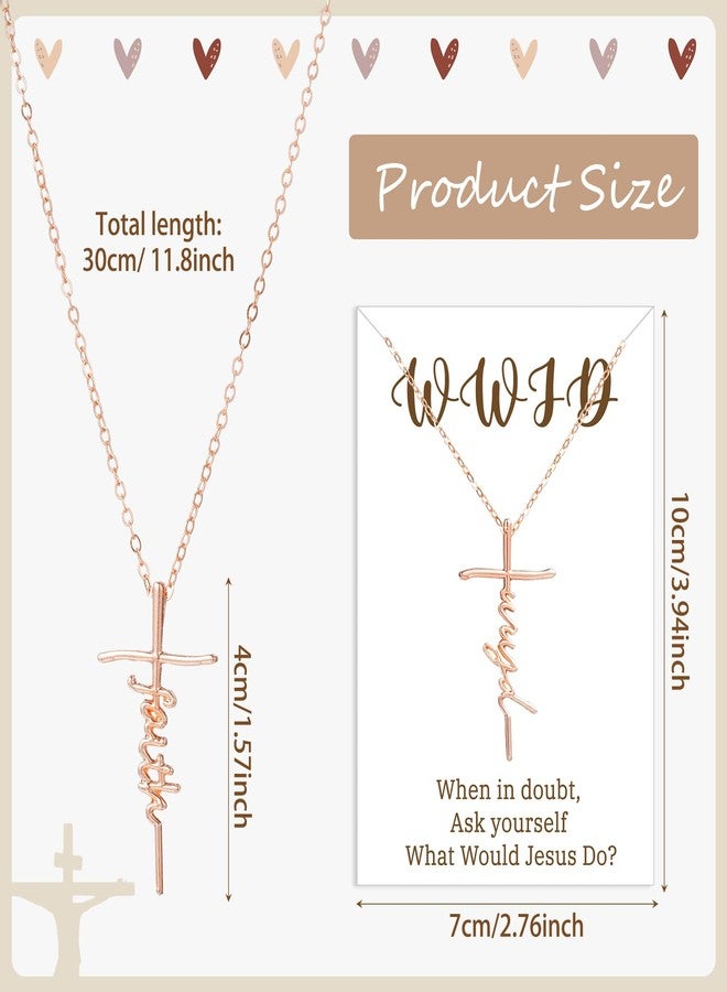 yesaior 24 Sets Faith Cross Necklaces Gifts Christmas Necklace for Women Religious Present Necklace with Verses Card Christian Gifts for Women Church Coworker (Classic) - Image 2